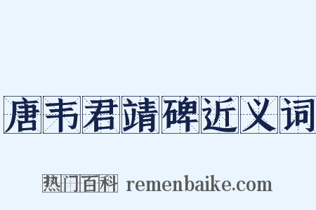唐韦君靖碑近义词是什么意思的图片